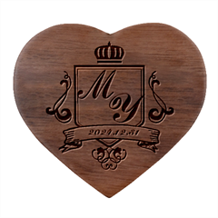 Personalized Wedding Initial Date Heart Wood Jewelry Box