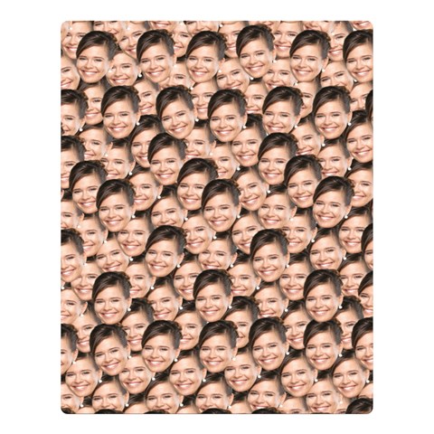 Personalized Many Face Large Blanket By Joe 80 x60  Blanket Front
