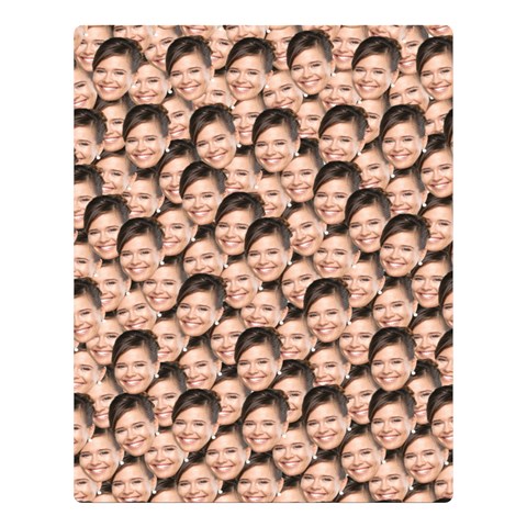 Personalized Many Face Large Blanket By Joe 80 x60  Blanket Back