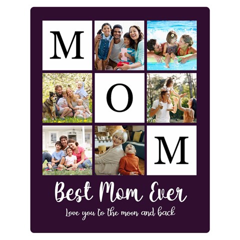 Personalized Best Mom Dad Ever Photo Name Medium Blanket By Joe 60 x50  Blanket Front