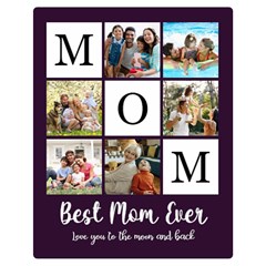 Personalized Best Mom Dad Ever Photo Name Medium Blanket - Two Sides Premium Plush Fleece Blanket (Medium)
