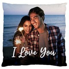 Personalized Couple Photo Cushion - Large Cushion Case (Two Sides)