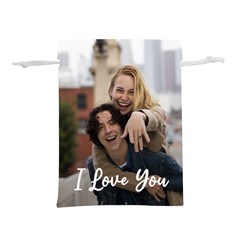 Personalized Couple Photo Lightweight Drawstring Pouch - Lightweight Drawstring Pouch (S)