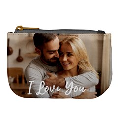 Personalized Couple Photo Anniversary Large Coin Purse