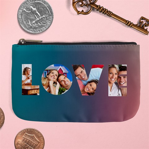 Personalized Couple Love Photo Large Coin Purse By Joe Front