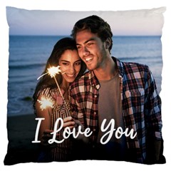 Personalized Couple Photo Cushion - Standard Premium Plush Fleece Cushion Case (Two Sides)