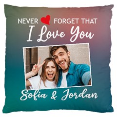 Personalized I Love You Couple Photo Name Baby Flannel Cushion