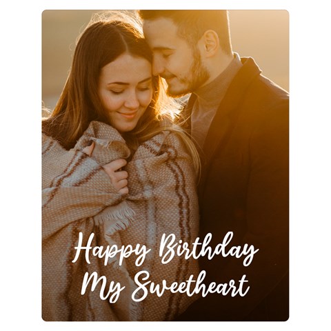 Personalized Any Text Couple Love Photo Blanket By Joe 60 x50  Blanket Front