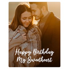 Personalized Any Text Couple Love Photo Blanket