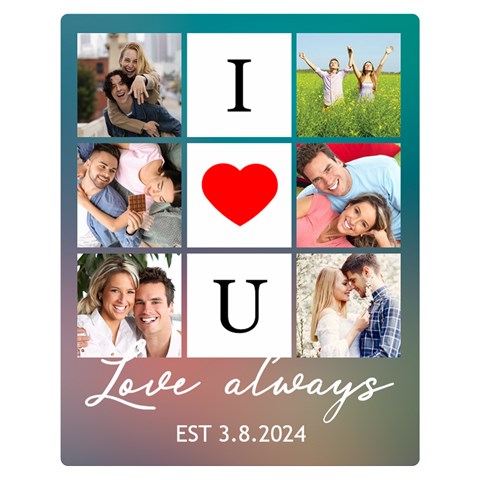 Personalized Love Always Couple Photo Blanket By Joe 60 x50  Blanket Front