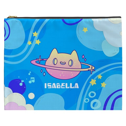 Personalized Cat Space Cosmetic Bag Cosmetic Bag By Katy Front