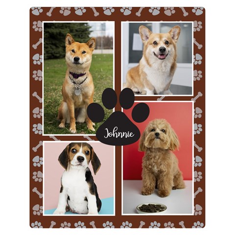 Personalized Dog Photo Name Blanket By Joe 60 x50  Blanket Front