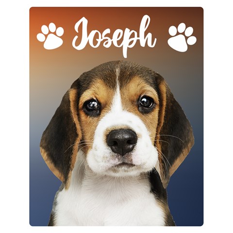 Personalized Dog Photo Name Blanket By Joe 60 x50  Blanket Front
