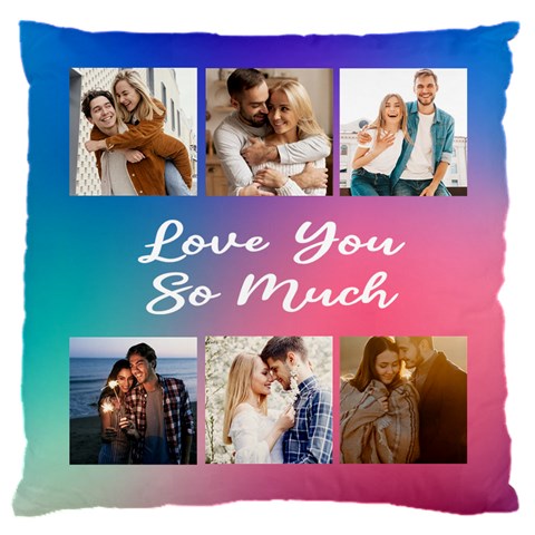 Personalized Love Couple 6 Photo Cushion By Joe Front