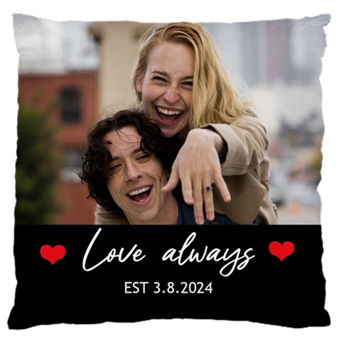 Personalized Love Always Couple Photo Cushion By Joe Front