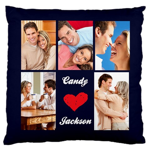 Personalized I Love You Couple 5 Photo Cushion By Joe Front
