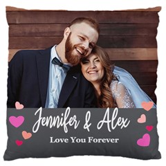 Personalized Love You Forever Couple Photo Name Cushion - 16  Baby Flannel Cushion Case (Two Sides)