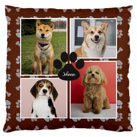 Personalized Dog Photo Name Cushion By Joe Front