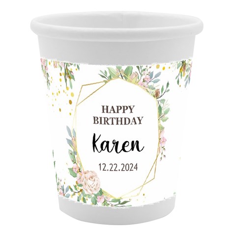 Personalized Happy Birthday Name Paper Cup By Joe Center