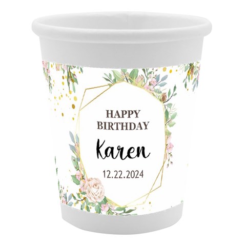 Personalized Happy Birthday Name Paper Cup By Joe Center