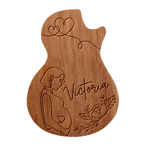 Personalized Mother Baby Guitar Picks Set By Katy Front