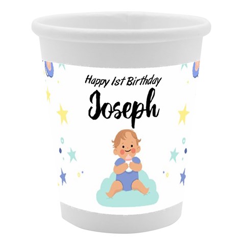 Personalized Baby Birthday Name Paper Cup By Joe Center