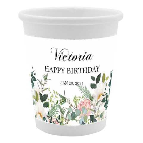 Personalized Celebration Name Date Paper Cup By Joe Center