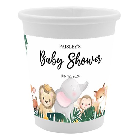 Personalized Baby Shower Name Paper Cup By Joe Center