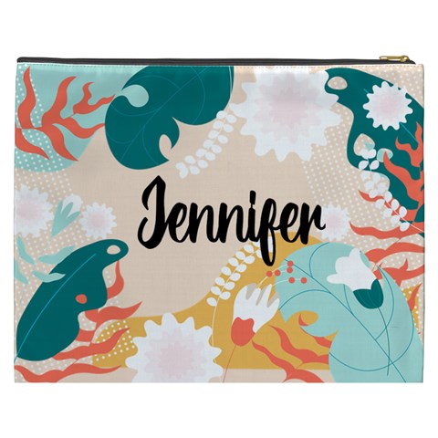 Personalized Flower Names Cosmetic Bag By Joe Back