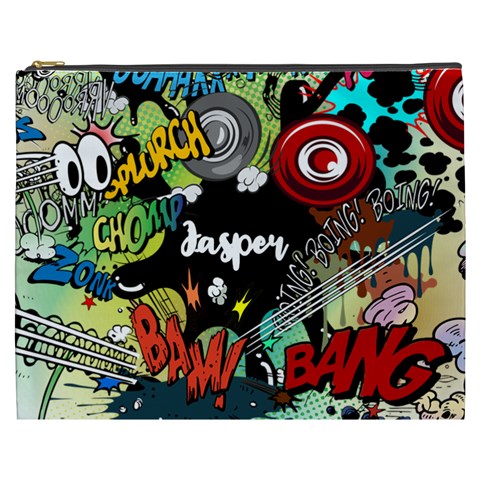 Personalized Comics Style Name Cosmetic Bag By Joe Front