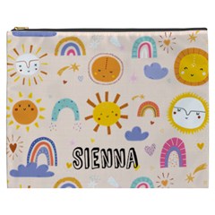 Personalized Sun Illustration Name Cosmetic Bag - Cosmetic Bag (XXXL)