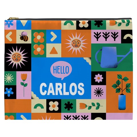 Personalized Graphic Name Cosmetic Bag By Joe Front