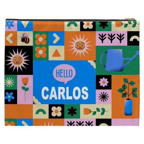 Personalized Graphic Name Cosmetic Bag By Joe Back
