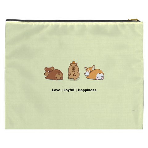 Personalized Pets Name Cosmetic Bag By Katy Back