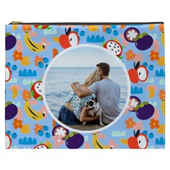 Personalized Fruits Illustration Photo Name Cosmetic Bag - Cosmetic Bag (XXXL)