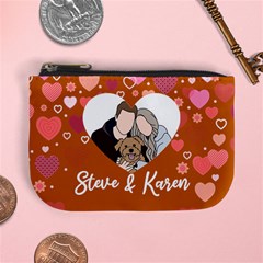 Personalized Photo Illustration Lover Name Mini Coin Purse