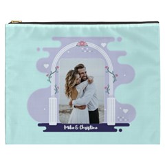 Personalized Wedding Illustration Photo Name Cosmetic Bag - Cosmetic Bag (XXXL) Personalized Wedding Illustration Photo Name Cosmetic Bag - Cosmetic Bag (XXXL)