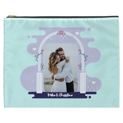 Personalized Wedding Illustration Photo Name Cosmetic Bag - Cosmetic Bag (XXXL)