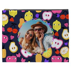 Personalized Fruits Illustration Photo Name Cosmetic Bag - Cosmetic Bag (XXXL) Personalized Fruits Illustration Photo Name Cosmetic Bag - Cosmetic Bag (XXXL)