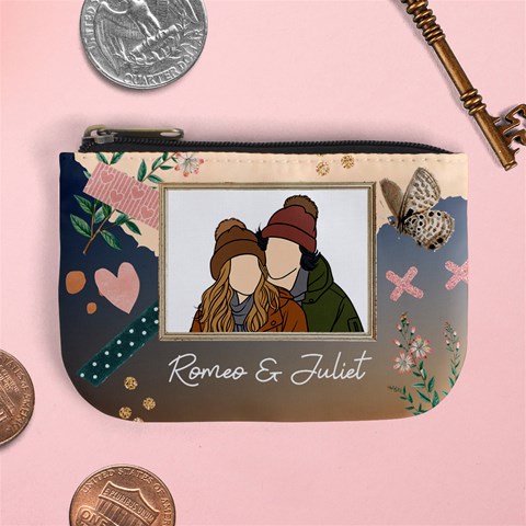 Personalized Photo Illustration Lover Name Mini Coin Purse By Joe Front