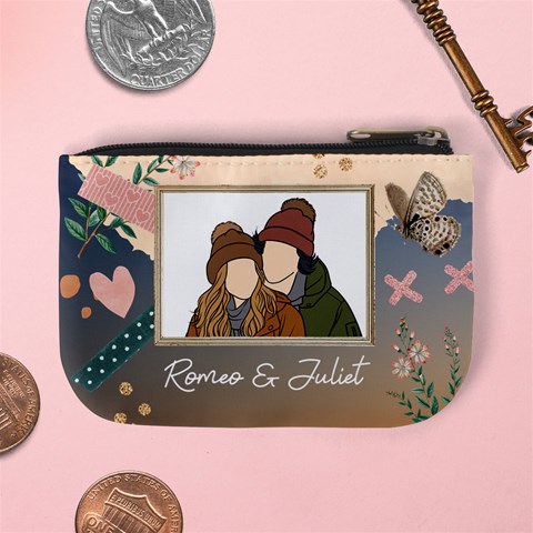 Personalized Photo Illustration Lover Name Mini Coin Purse By Joe Back