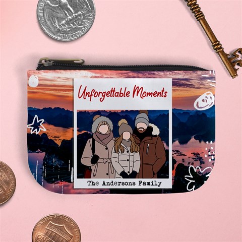 Personalized Trip Photo Illustration Name Mini Coin Purse By Joe Front