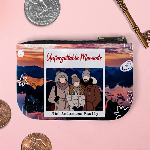 Personalized Trip Photo Illustration Name Mini Coin Purse By Joe Back