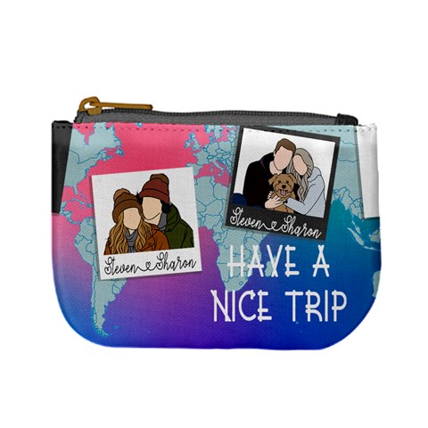 Personalized Trip Photo Illustration Mini Coin Purse By Joe Front