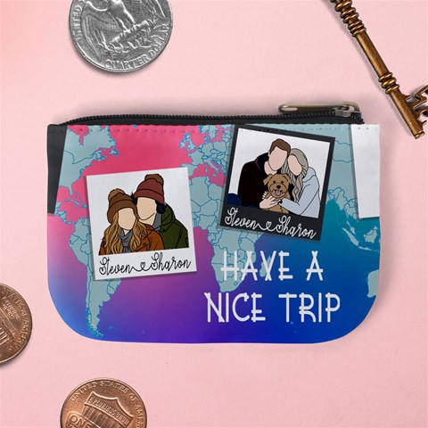 Personalized Trip Photo Illustration Mini Coin Purse By Joe Back