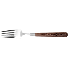 Personalized Line Art Name Stainless Steel Fork with wooden Handle 