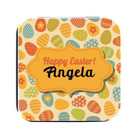 Personalized Easter Name Square Metal Box By Joe Front