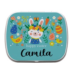 Personalized Easter Name Small Metal Box - Small Metal Box (White)