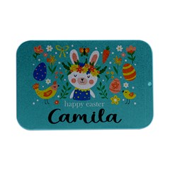 Personalized Easter Name Open Lip Metal Box - Open Lid Metal Box (Silver)  