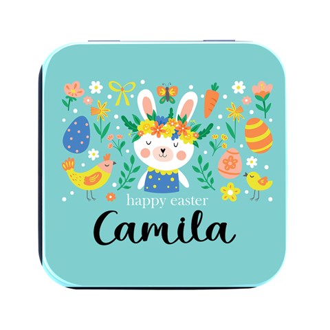 Personalized Easter Name Square Metal Box By Joe Front